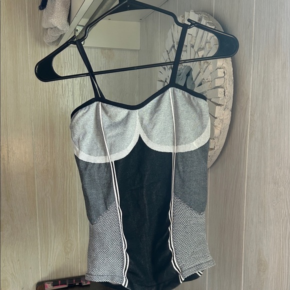 Bebe Black and Gray tank Top - Picture 1 of 4